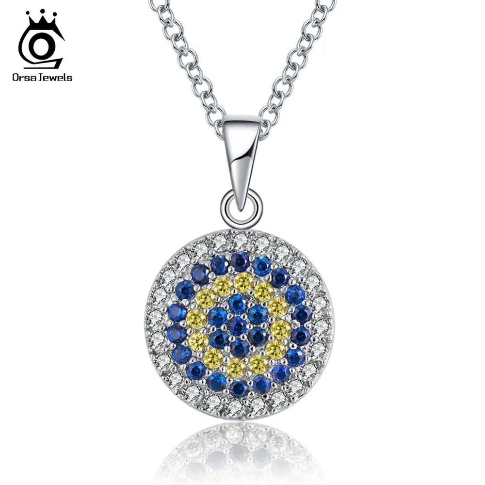 ORSA JEWELS Pendants For Women Round Shape AAA Colorful Dazzling CZ Prong Setting 45 CM Chain Necklace Girls Birthday Gift ON147
ORSA JEWELS Pendants For Women Round Shape AAA Colorful Dazzling CZ Prong Setting 45 CM Chain Necklace Girls Birthday Gift ON147