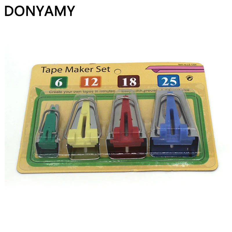 DONYAMY 4Pcs/Set Fabric Clover Bias Tape Maker Binding Tool Set Machine Tool Sewing Quilting Hemming Sewing Tools
DONYAMY 4Pcs/Set Fabric Clover Bias Tape Maker Binding Tool Set Machine Tool Sewing Quilting Hemming Sewing Tools