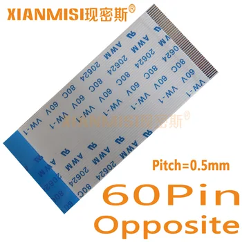 60Pin Flexible Flat Cable FFC Opposite Side 0.5mm Pitch AWM 20624 80C 60V Length 40cm 45cm 50cm 60cm 80cm 1M 2M 1.5M 3M 5PCS
60Pin Flexible Flat Cable FFC Opposite Side 0.5mm Pitch AWM 20624 80C 60V Length 40cm 45cm 50cm 60cm 80cm 1M 2M 1.5M 3M 5PCS