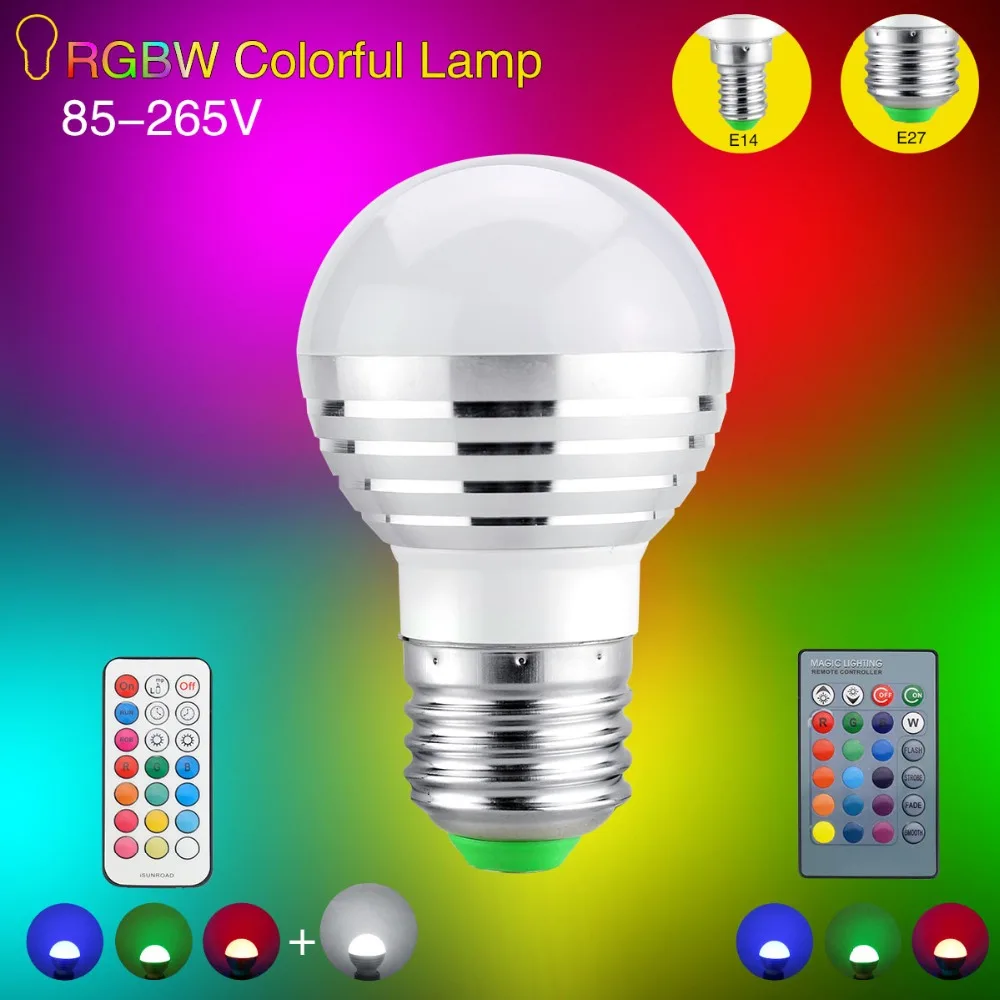 RGB LED Stage light E27 E14 AC85V-265V LED Magic Ball Bulb RGBW Lamps Disco DJ Party Club lamp For Holiday Decoration Lighting
RGB LED Stage light E27 E14 AC85V-265V LED Magic Ball Bulb RGBW Lamps Disco DJ Party Club lamp For Holiday Decoration Lighting
