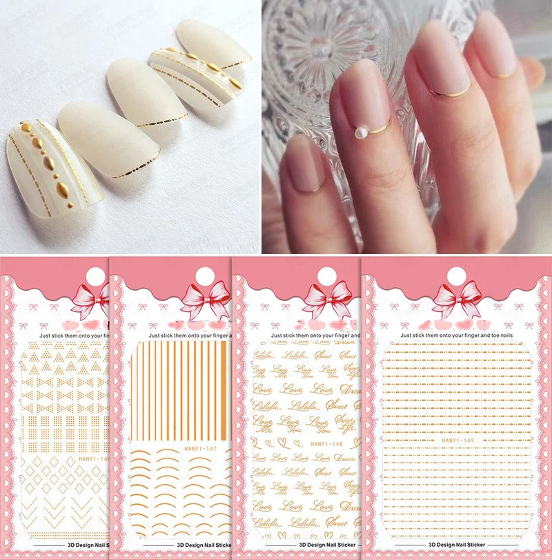 Gold 3D Nail Sticker Curve Stripe Lines Nails Stickers Adhesive Striping Tape Nail Art Stickers Decals Rose Gold Silver 1pcs
Gold 3D Nail Sticker Curve Stripe Lines Nails Stickers Adhesive Striping Tape Nail Art Stickers Decals Rose Gold Silver 1pcs