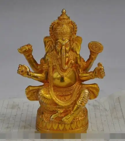 S4443 7"old chinese fengshui bronze gilt lotus Elephant Jambhala Mammon buddha statue
S4443 7"old chinese fengshui bronze gilt lotus Elephant Jambhala Mammon buddha statue