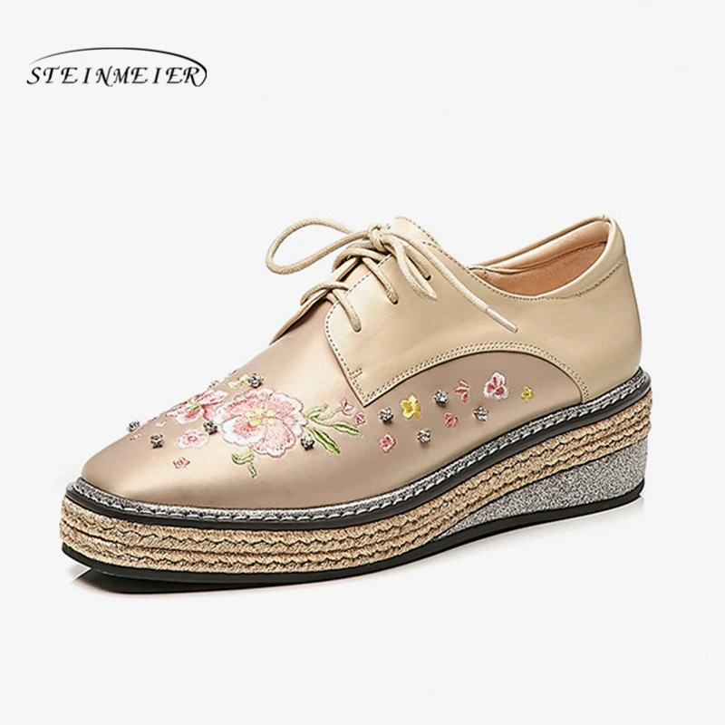 Women's Flats Oxford Embroidery Shoes Woman Genuine Leather platform Sneakers Ladies Brogues Vintage Casual Shoes For Women
Women's Flats Oxford Embroidery Shoes Woman Genuine Leather platform Sneakers Ladies Brogues Vintage Casual Shoes For Women