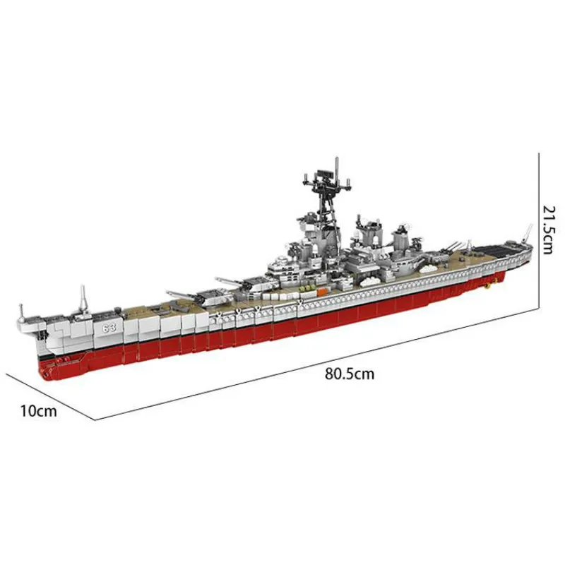 06030 Military Series The Missouri Battleship Set Building Blocks Compatible with New Star Destroyer Kids Toys
06030 Military Series The Missouri Battleship Set Building Blocks Compatible with New Star Destroyer Kids Toys