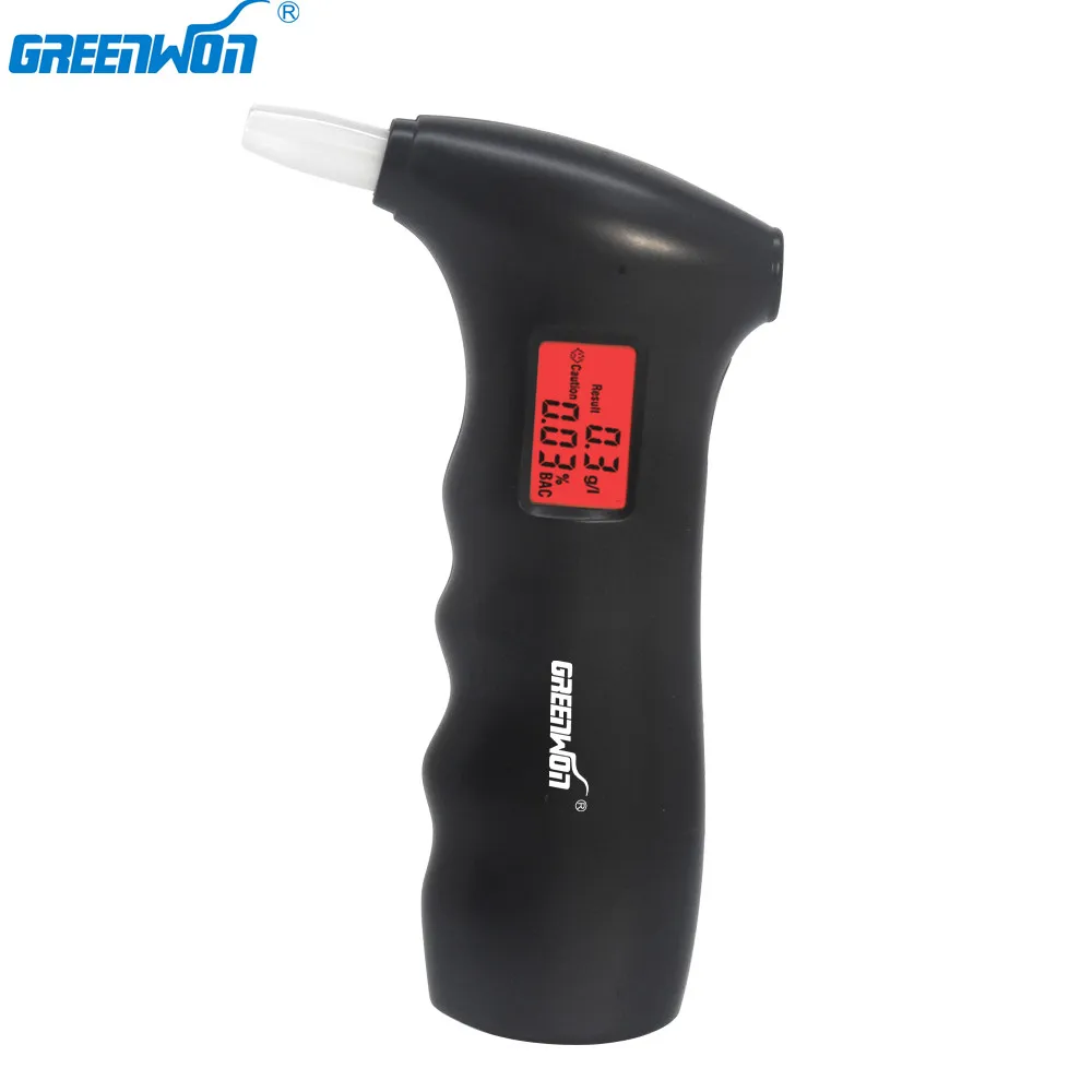 

GREENWON Mini alcohol breathalyzer police Alcohol Tester Breathalyzer Alcohol Detector With Red Backlight LCD Display