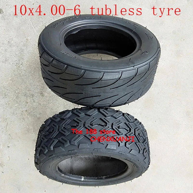 Free shipping10X4.00-6 10*4.00-6 Tire Tubeless Vacuum Tyre For Harley Electric Citycoco Scooter Go karts ATV Quad bike OFF-Road |