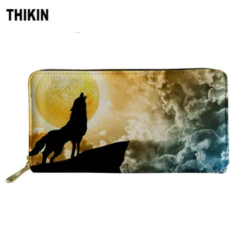 THIKIN Women Wallet and Purse Cool Moon Wolf Printing Card Holder Ladies Money Coin Purse Vintage Long Wallets Pretty Clutch Bag
THIKIN Women Wallet and Purse Cool Moon Wolf Printing Card Holder Ladies Money Coin Purse Vintage Long Wallets Pretty Clutch Bag