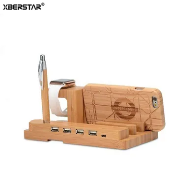 Charging Dock Station wood Bamboo Stand Holder for Apple Watch iPhone 6s iPad 4in1 USB Port Natural Wooden Desk for iphone 7Plus
Charging Dock Station wood Bamboo Stand Holder for Apple Watch iPhone 6s iPad 4in1 USB Port Natural Wooden Desk for iphone 7Plus