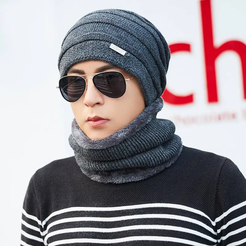 2019 Fashion Winter hat Scarf Set MenThicken Wool Skullies Beains Winter Warm Hat Ring Scarf Female Hats Men High Quality
2019 Fashion Winter hat Scarf Set MenThicken Wool Skullies Beains Winter Warm Hat Ring Scarf Female Hats Men High Quality