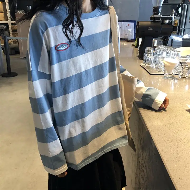 Embroidered Letter Stripe Bf Loose T-shirt Women's Tshirts Ulzzang Chic Kawaii Girl Female Cute Harajuku Tunic For Women
Embroidered Letter Stripe Bf Loose T-shirt Women's Tshirts Ulzzang Chic Kawaii Girl Female Cute Harajuku Tunic For Women
