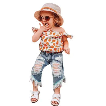 Kids Boys Girls Clothes Toddler Children Sets 2Piece Shirt Top Hole Jeans kit Outfit Little Girls Clothing Wholesale tracksuit
Kids Boys Girls Clothes Toddler Children Sets 2Piece Shirt Top Hole Jeans kit Outfit Little Girls Clothing Wholesale tracksuit