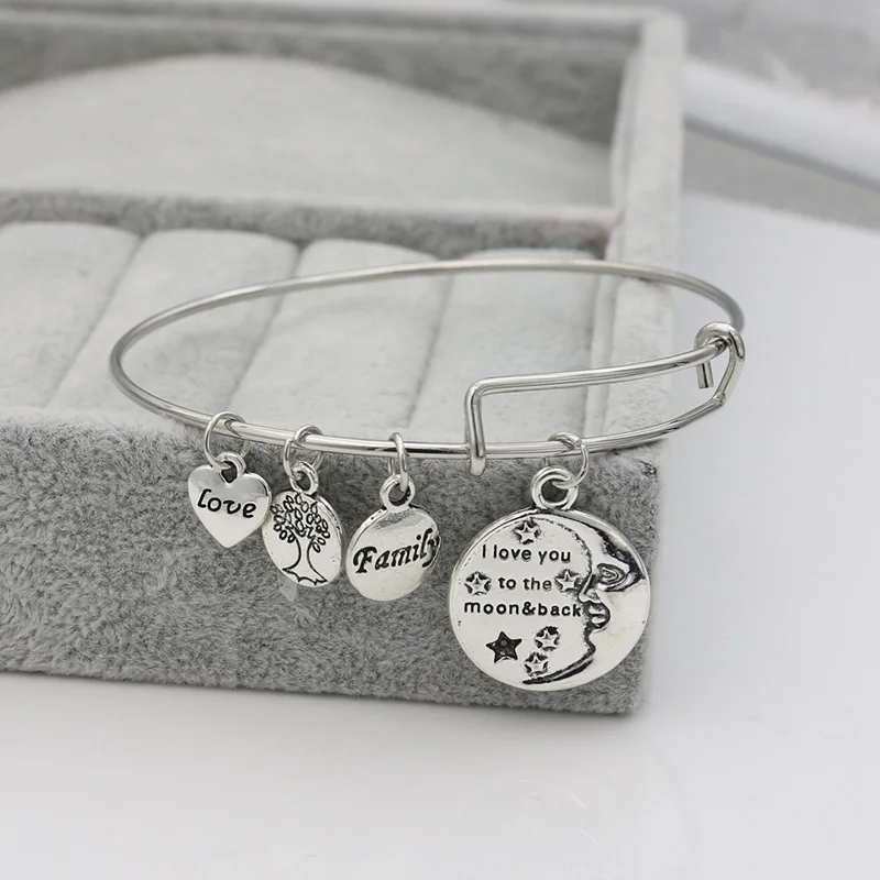 JAKONGO 2019 NEW Arrival I Love you to the Moon and back Tree of Life Charm Bracelet Bangles for Women Men Adjustable Bangles
JAKONGO 2019 NEW Arrival I Love you to the Moon and back Tree of Life Charm Bracelet Bangles for Women Men Adjustable Bangles