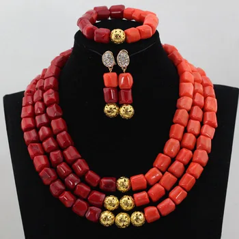 2016 Red African Coral Beads Jewelry Set Nigerian Beads Necklace Dubai African Jewelry Beads Free Shipping ALJ674 
2016 Red African Coral Beads Jewelry Set Nigerian Beads Necklace Dubai African Jewelry Beads Free Shipping ALJ674