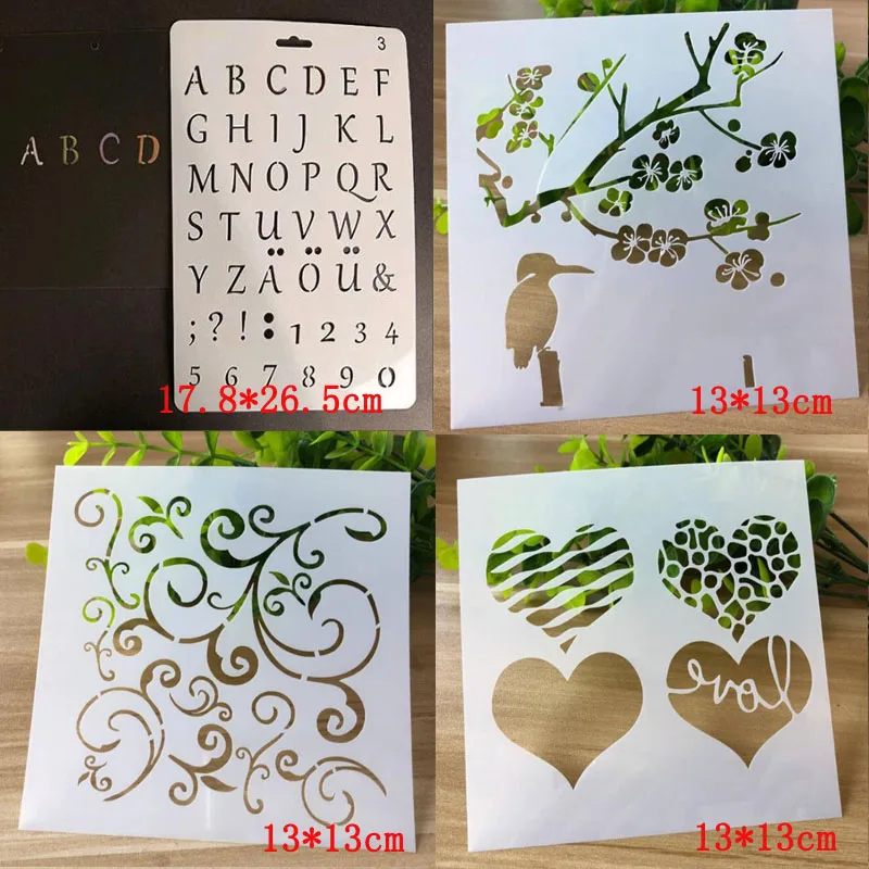 4pcs/set Bullet Journal Template Letters Spray Pattern Templates Stencils For Scrapbooking Stencil For Painting Ruler Decoration
4pcs/set Bullet Journal Template Letters Spray Pattern Templates Stencils For Scrapbooking Stencil For Painting Ruler Decoration