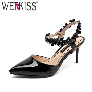 WETKISS Summer High Heels Sandals Women Appliques Patent Leather Sandals Shoes Pointed Toe Footwear Fashion Paty Female Shoes
WETKISS Summer High Heels Sandals Women Appliques Patent Leather Sandals Shoes Pointed Toe Footwear Fashion Paty Female Shoes