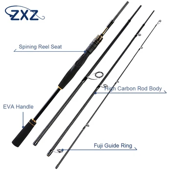 ZXZ 2.1m/2.4mLure Rod 4 Section Casting Travel Carbon Spinning Rod Vava De Pesca Pole Portable Fishing Rod Saltwater Rod
ZXZ 2.1m/2.4mLure Rod 4 Section Casting Travel Carbon Spinning Rod Vava De Pesca Pole Portable Fishing Rod Saltwater Rod