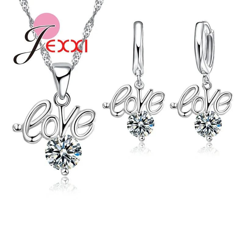 Christmas Gift Love Letter Crystal 925 Sterling Silver Necklaces Earrings Jewellery Set For Women Girls
Christmas Gift Love Letter Crystal 925 Sterling Silver Necklaces Earrings Jewellery Set For Women Girls