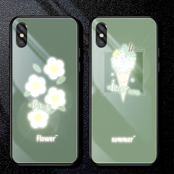 EKIND Simple flower Tempered Glass Phone Case for iPhone X XS XSMAX Led LOGO flash Glass Case For iPhone Protective Phone Cover
EKIND Simple flower Tempered Glass Phone Case for iPhone X XS XSMAX Led LOGO flash Glass Case For iPhone Protective Phone Cover