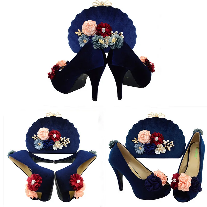 Italian shoes and bag matching set velvet shoes bag for african aso ebi lace fabric dress party with free shipping SB8079-2
Italian shoes and bag matching set velvet shoes bag for african aso ebi lace fabric dress party with free shipping SB8079-2