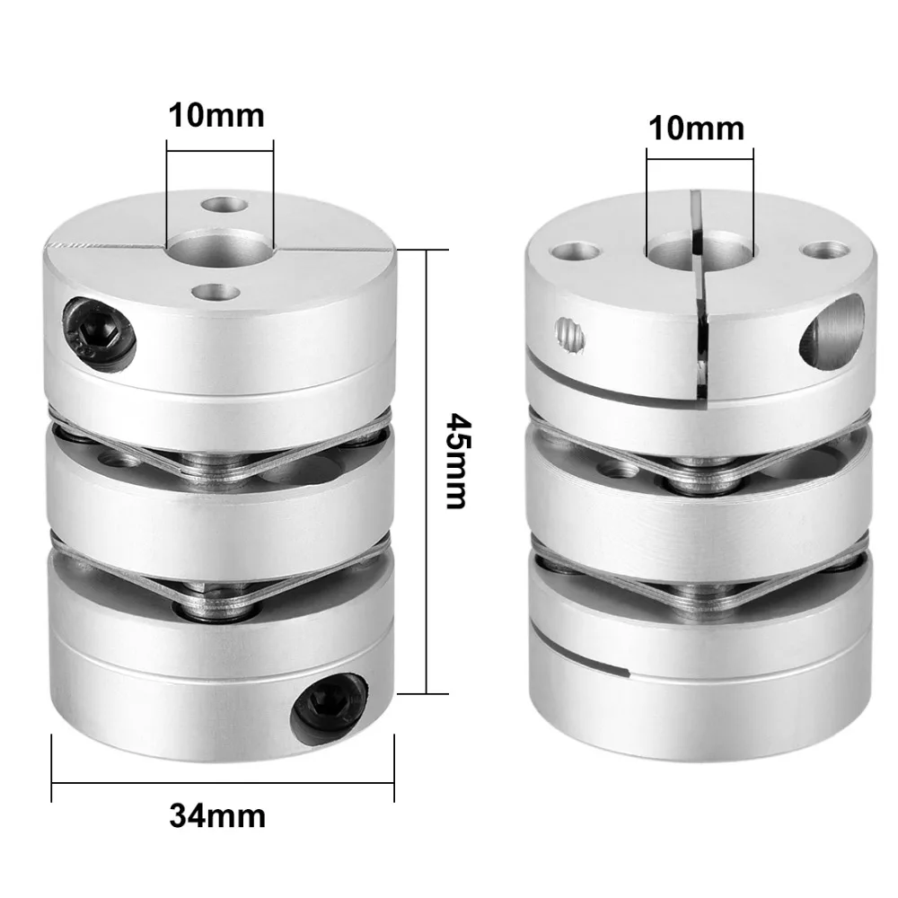 UXCELL Hot Sale L45xD34 10mmx10mm Clamp Tight Motor Shaft Outer Dia. 34mm 2 Diaphragm Coupling Coupler for DIY Motor Vehicles
UXCELL Hot Sale L45xD34 10mmx10mm Clamp Tight Motor Shaft Outer Dia. 34mm 2 Diaphragm Coupling Coupler for DIY Motor Vehicles