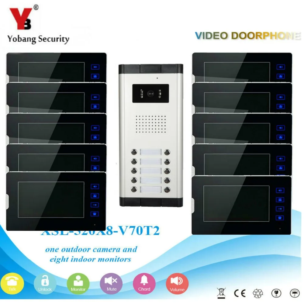 YobangSecurity 1-Camera 10-Monitor 7 Inch HD Video Phone Video Intercom Home Doorbell System Night Vision 10 Access Control .
YobangSecurity 1-Camera 10-Monitor 7 Inch HD Video Phone Video Intercom Home Doorbell System Night Vision 10 Access Control .