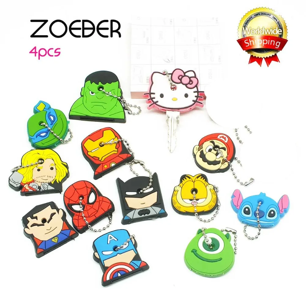 Zoeber 4Pcs/lot Child Cartoon Cute batmen Keychain For Women Minnie KT key chain Super Hero Men Pendant Key Ring Chain
Zoeber 4Pcs/lot Child Cartoon Cute batmen Keychain For Women Minnie KT key chain Super Hero Men Pendant Key Ring Chain