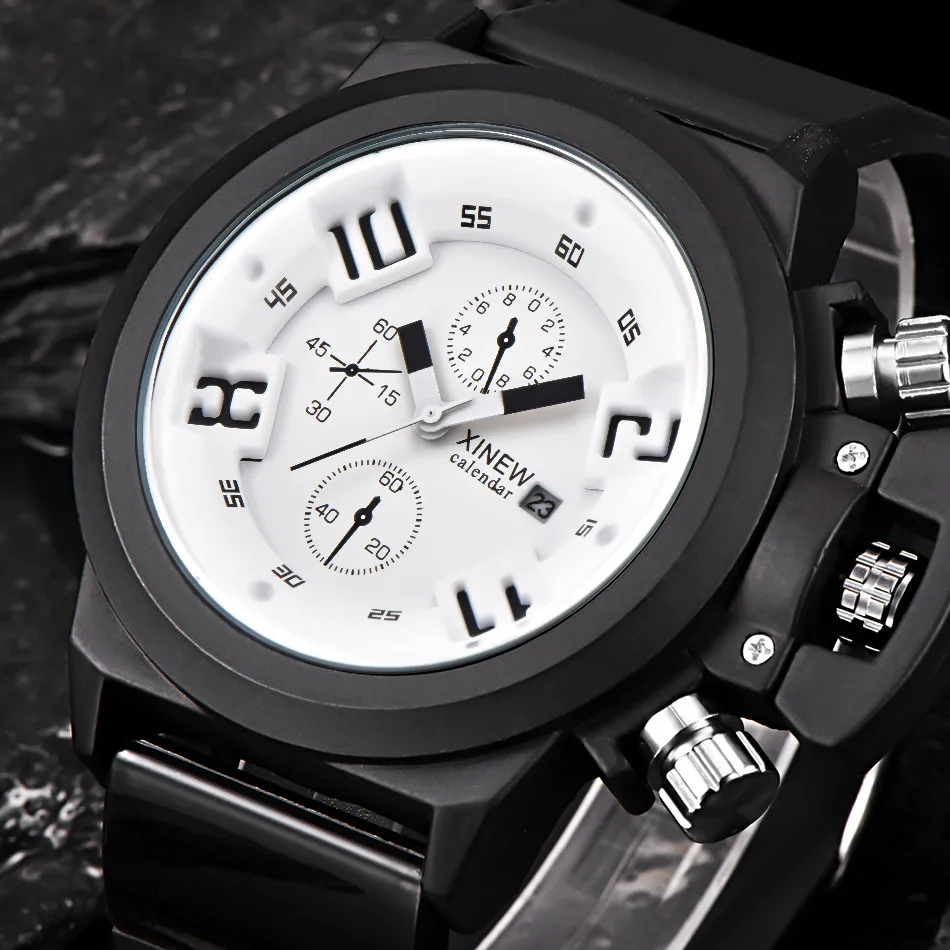 top brands Watch Mens Fashion Silica Sport Date Chronograph Analog Quartz Wrist White Watch Waterproof relogio masculino #1130
top brands Watch Mens Fashion Silica Sport Date Chronograph Analog Quartz Wrist White Watch Waterproof relogio masculino #1130