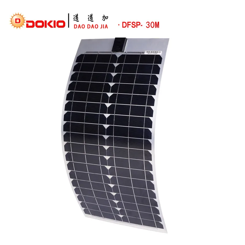 DOKIO Brand Flexible Solar Panel Monocrystalline Silicon 30W Solar Panels China 18V 700*330*20MM Size painel solar DFSP-30W
DOKIO Brand Flexible Solar Panel Monocrystalline Silicon 30W Solar Panels China 18V 700*330*20MM Size painel solar DFSP-30W