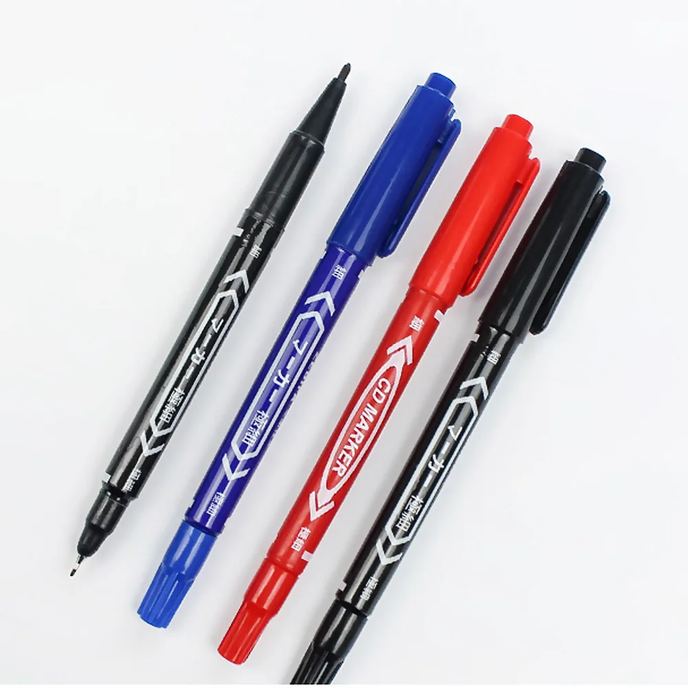 Plastic practical writing smooth office supplies marker pen fine pen tip double end felt tip blue red black
Plastic practical writing smooth office supplies marker pen fine pen tip double end felt tip blue red black