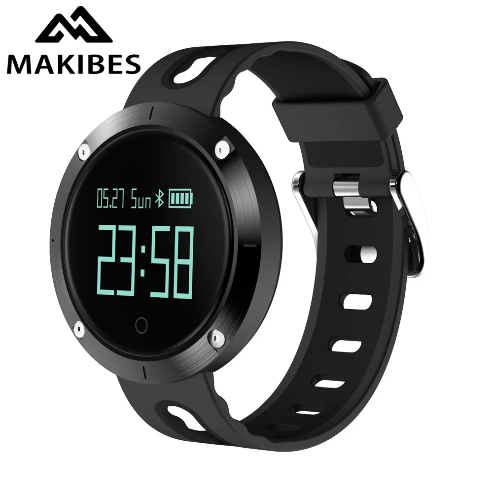 

Makibes DM58 Bracelet Smart watch Men Blood Pressure HR IP68 waterproof Call Message Reminder Activity Tracker Smart Band