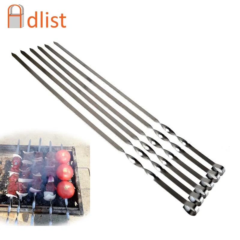 21.6'' 55CM BBQ Skewers Stainless Steel Large Flat Barbecue Needle Skewer Set Sticks Shish Kabob Metal Handle Outdoor Forks Tool
21.6'' 55CM BBQ Skewers Stainless Steel Large Flat Barbecue Needle Skewer Set Sticks Shish Kabob Metal Handle Outdoor Forks Tool