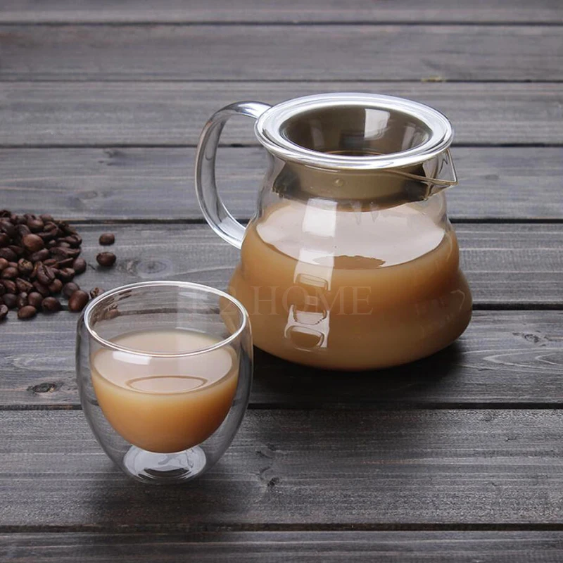 

350ml 450ml 650ml High Borosilicate Glass Coffee Pot Maker Tea Pot Water Pot Portable Teapot Kettle with Cover