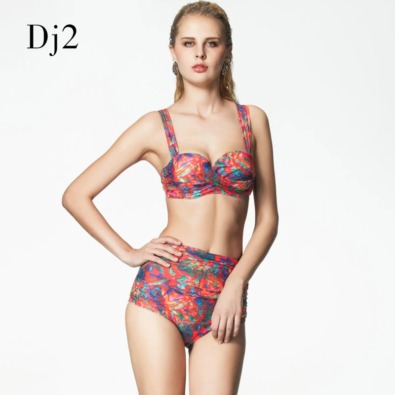 2016 New Sexy Ruffle Bandeau Bikini Top Swimwear Women High Waist Bikini Sets Digital Print Swimsuit Push Up Biquini Feminino XL
2016 New Sexy Ruffle Bandeau Bikini Top Swimwear Women High Waist Bikini Sets Digital Print Swimsuit Push Up Biquini Feminino XL