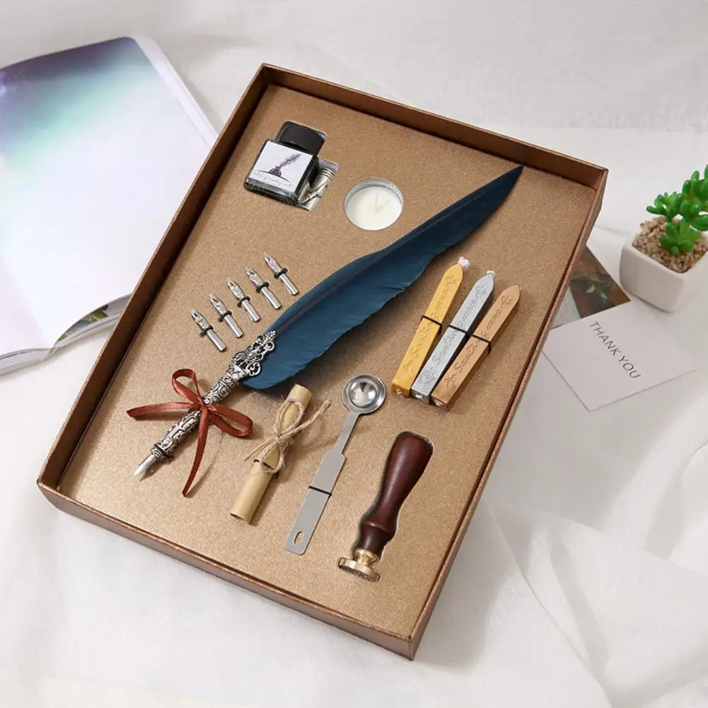 Fashion Writing Quill Ink Pen Metal Rod Feather Dip Pen Gift Set Quill Pen Set goose feather pen holder stainless steel nib r25
Fashion Writing Quill Ink Pen Metal Rod Feather Dip Pen Gift Set Quill Pen Set goose feather pen holder stainless steel nib r25