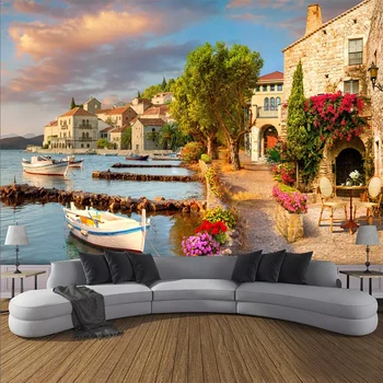 Custom Any Size Wall Cloth Home Decor 3D Harbor Town Landscape Mural Living Room Sofa Background Wallpaper Papel De Parede 3D
Custom Any Size Wall Cloth Home Decor 3D Harbor Town Landscape Mural Living Room Sofa Background Wallpaper Papel De Parede 3D