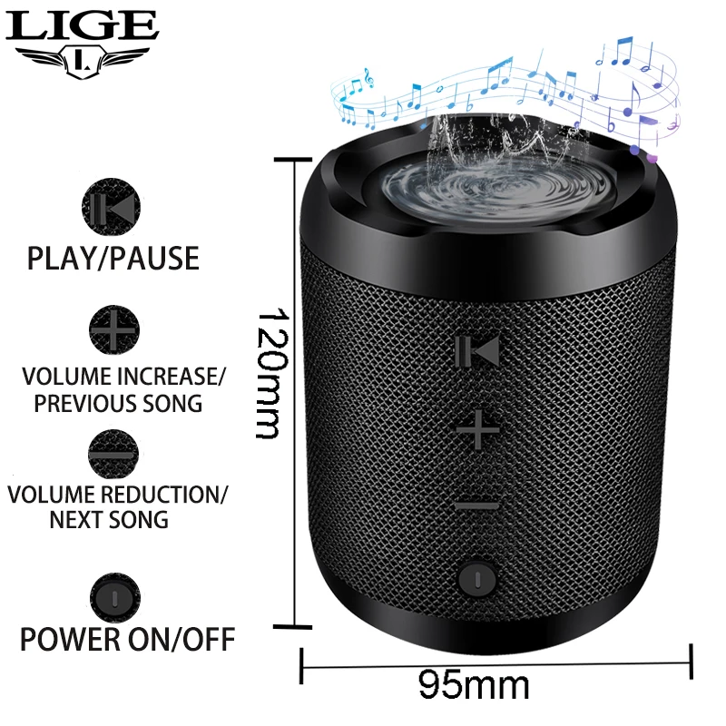 LIGE Mini Portable Wireless Bluetooth Speaker Stereo Speakerphone Radio Music Subwoofer Column Speakers for Computer with TF FM
LIGE Mini Portable Wireless Bluetooth Speaker Stereo Speakerphone Radio Music Subwoofer Column Speakers for Computer with TF FM