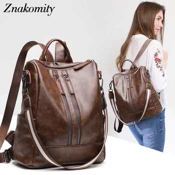 Znakomity Simple Women Backpack Split Leather Large Capacity School Backpack for Girls Anti Theft Shoulder Travel Bags for Women
Znakomity Simple Women Backpack Split Leather Large Capacity School Backpack for Girls Anti Theft Shoulder Travel Bags for Women