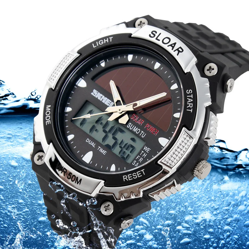 High Quality Yellow Silicone Strap Men Solar Battery Dual Powered Watch Water Resistant Digital Sports Wristwatch Mens Watch
High Quality Yellow Silicone Strap Men Solar Battery Dual Powered Watch Water Resistant Digital Sports Wristwatch Mens Watch