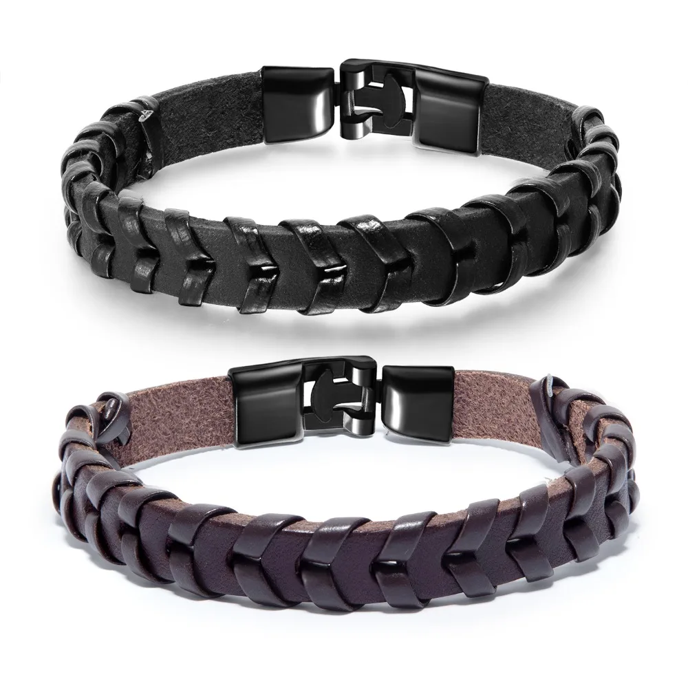 New Fashion Simple Style Black/Brown Men's Bracelet Alloy Leather Bangle For Men Jewelry SL034
New Fashion Simple Style Black/Brown Men's Bracelet Alloy Leather Bangle For Men Jewelry SL034