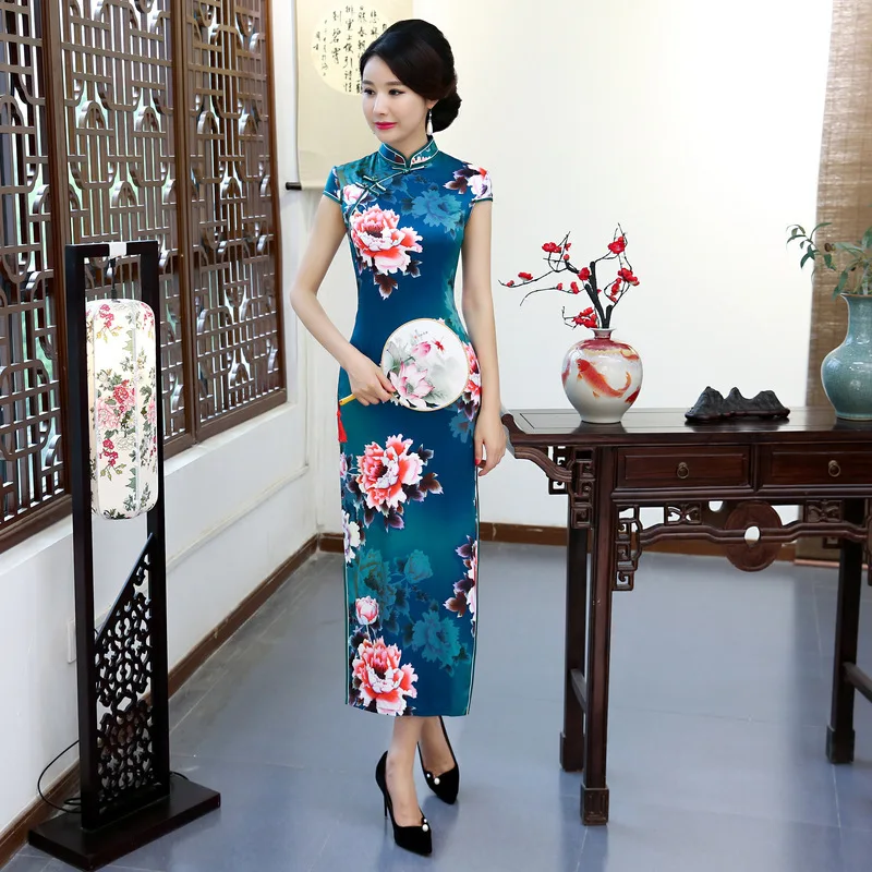 Summer Women Qipao Mandarin Collar Handmade Button Rayon Cheongsam Novelty Chinese Formal Dress Plus Size XXXL XXXXL XXXXXL
Summer Women Qipao Mandarin Collar Handmade Button Rayon Cheongsam Novelty Chinese Formal Dress Plus Size XXXL XXXXL XXXXXL
