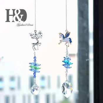 H&D 2pcs Handmade Crystal Ball Prism Sun Catcher Rainbow Maker Hanging Suncatcher For Window
H&D 2pcs Handmade Crystal Ball Prism Sun Catcher Rainbow Maker Hanging Suncatcher For Window