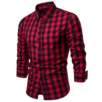 Brand 2018 Fashion Male Shirt Long-Sleeves Tops Lattice Mens Dress Shirts Slim Men Shirt S-X
Brand 2018 Fashion Male Shirt Long-Sleeves Tops Lattice Mens Dress Shirts Slim Men Shirt S-X