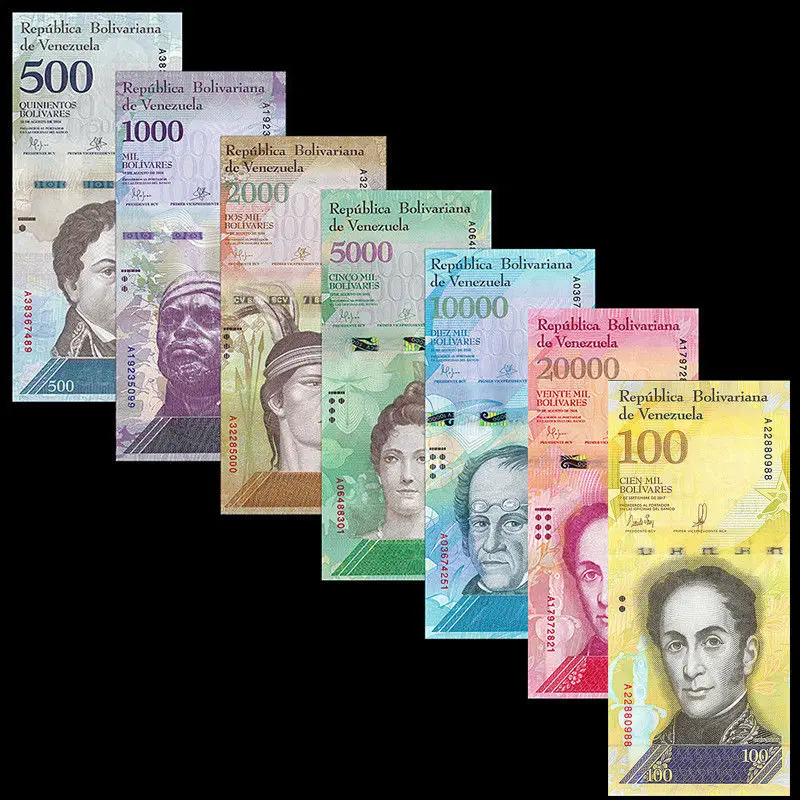 Venezuela Full Set 6/7 PCS, 500 1000 2000-20,000 100,000 Bolivares, UNC, 2016(2017), Original, Banknotes, Collectibles, Gift
Venezuela Full Set 6/7 PCS, 500 1000 2000-20,000 100,000 Bolivares, UNC, 2016(2017), Original, Banknotes, Collectibles, Gift