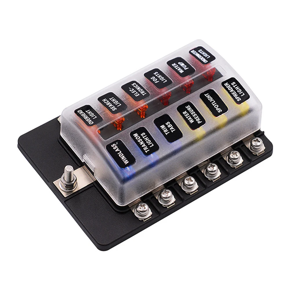 Car Accessories 12 Way 12-32V Blade Fuse Box Holder with LED Warning Light Kit for Car Vehicle Boat Marine Trike
Car Accessories 12 Way 12-32V Blade Fuse Box Holder with LED Warning Light Kit for Car Vehicle Boat Marine Trike