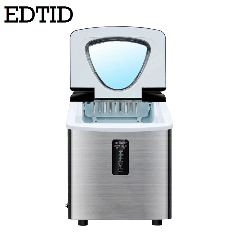 EDTID Automatic Electric Ice Cube Maker 18kg/h Intellient Mini Bullet Round Ice Blocking Making Machine Bar Coffee Milk tea Shop
EDTID Automatic Electric Ice Cube Maker 18kg/h Intellient Mini Bullet Round Ice Blocking Making Machine Bar Coffee Milk tea Shop
