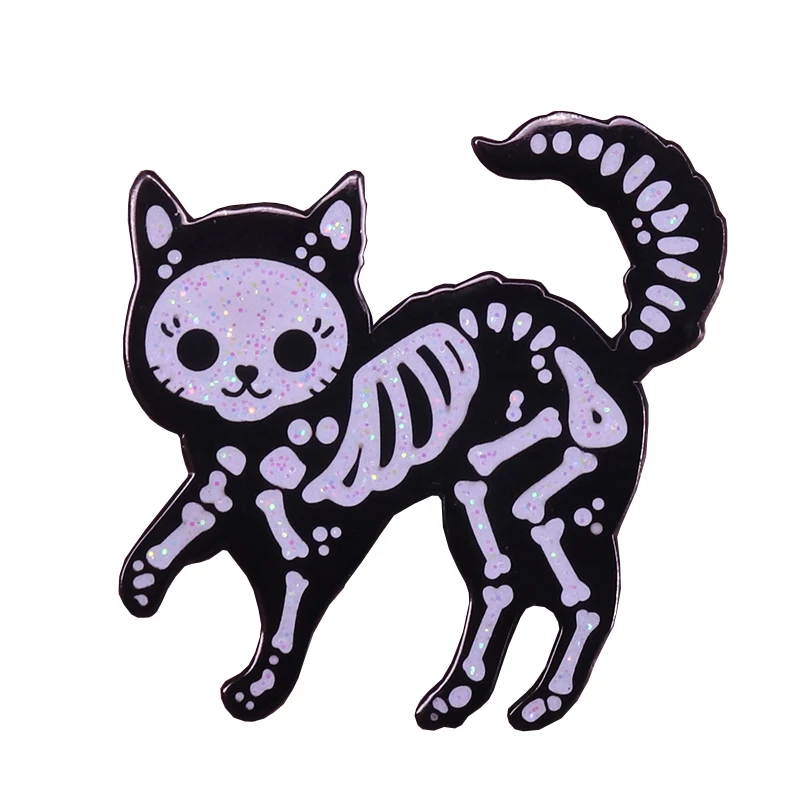 Cat skeleton enamel pin cute spooky X-Ray cats brooch skull animal badge funny Halloween gift backpack jackets accessories
Cat skeleton enamel pin cute spooky X-Ray cats brooch skull animal badge funny Halloween gift backpack jackets accessories