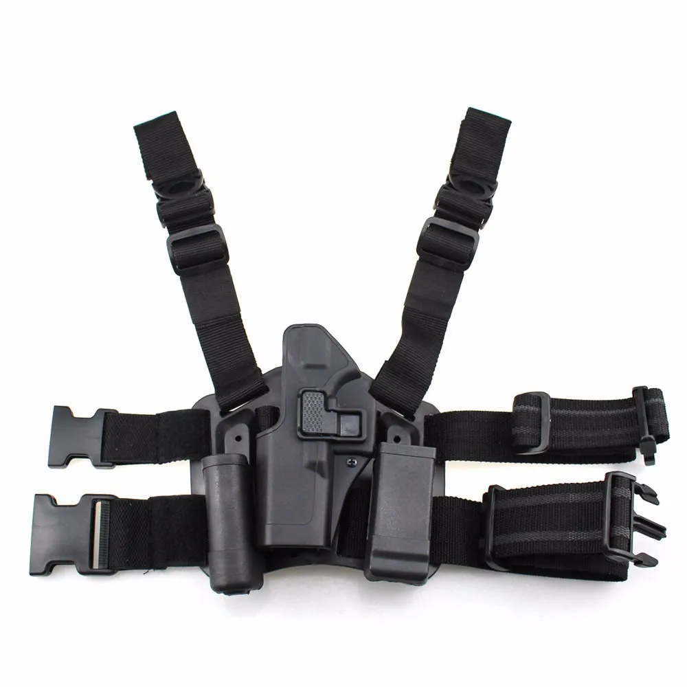 Left Hand Tactical Glock Leg Holster Paddle Thigh Belt Drop Pistol Gun Holster w/ Magazine Torch Pouch for Glock 17 19 22 23 31
Left Hand Tactical Glock Leg Holster Paddle Thigh Belt Drop Pistol Gun Holster w/ Magazine Torch Pouch for Glock 17 19 22 23 31