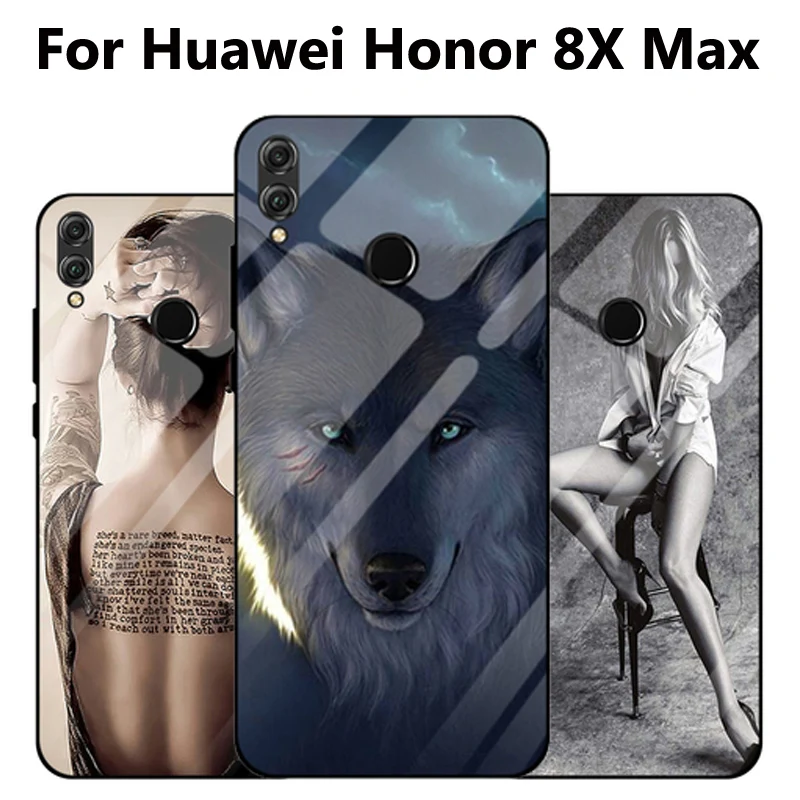 Чехол для Huawei Honor 8X Max чехол из закаленного стекла в стиле секс волка девушек