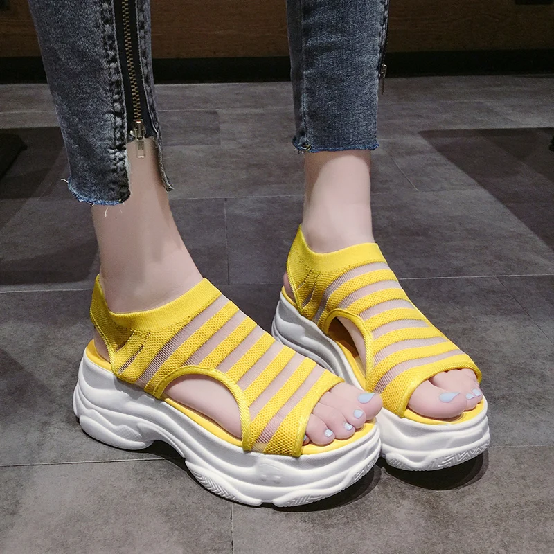 Elastic Belt Sports Sandals Summer New Women's Shoes Women's Thick Bottom Fish Mouth Mesh Sandals Stretch Fabric Beach shoes
Elastic Belt Sports Sandals Summer New Women's Shoes Women's Thick Bottom Fish Mouth Mesh Sandals Stretch Fabric Beach shoes