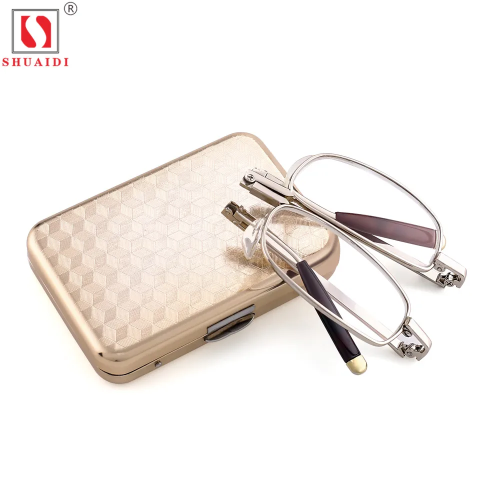 Portable Folding Reading Glasses Women Men Anti Fatigue Metal Frame Clear Transparent Lens Hyperopia Eyeglasses With Case
Portable Folding Reading Glasses Women Men Anti Fatigue Metal Frame Clear Transparent Lens Hyperopia Eyeglasses With Case
